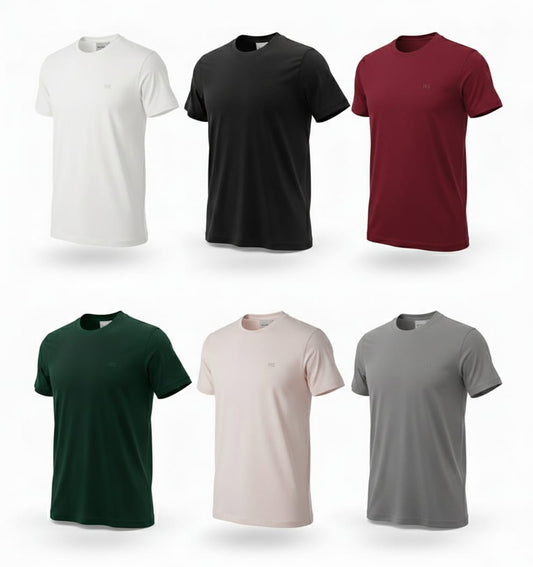 100% Cotton tees- Pack of 6